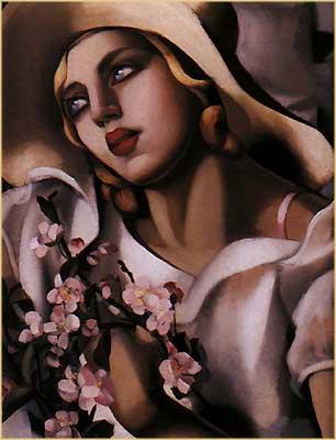 le chapeau de paille 1930 1 contemporain Tamara de Lempicka Peintures à l'huile